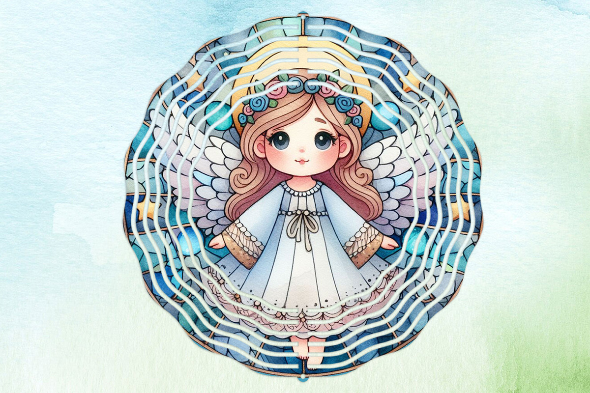 Stained Glass Angel Sublimation, a Work Illustration by Dream Creation (Photo 2 of 7)