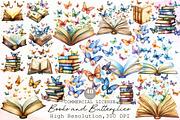 Books and Butterflies Watercolor Bun, an Illustration by Sublimation Artist (Thumbnail 1 of 6)