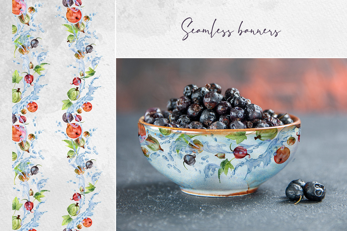 Currant splashes in watercolor, a Food Illustration by MsFlaffy (Photo 6 of 10)
