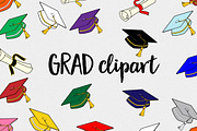Graduation clipart - caps/diplomas, an Illustration by Laureling Studios (Thumbnail 1 of 3)