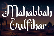 Mahabbah Zulfikar, a Script Font by InermediaSTUDIO (Thumbnail 1 of 8)