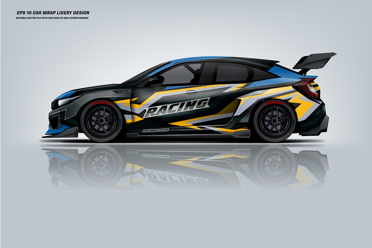 RACING CAR WRAP DESIGN, a Graphic by Liveryworks (Photo 2 of 5)