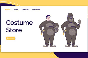 Costume store landing page, a Landing Page Template by IMG Visuals