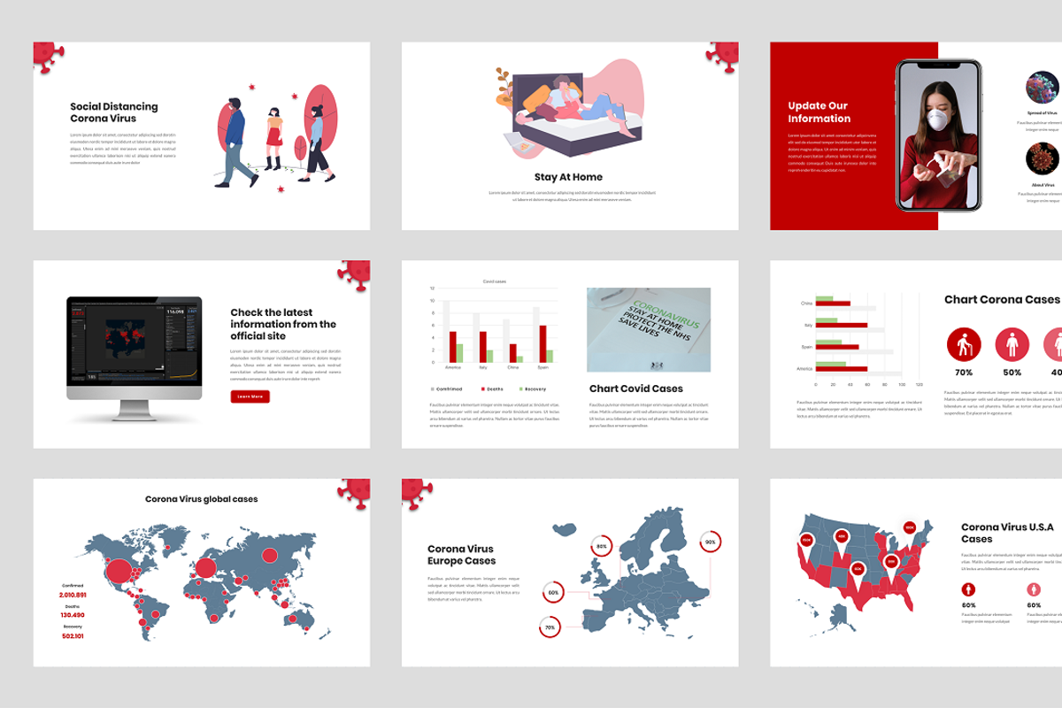 Corona - Virus PowerPoint, a Presentation Template by Biwarastudio (Photo 4 of 5)