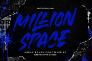 Million Space Urban Rough Font, a Handwritten Font by RantautypeStudio (Thumbnail 1 of 17)
