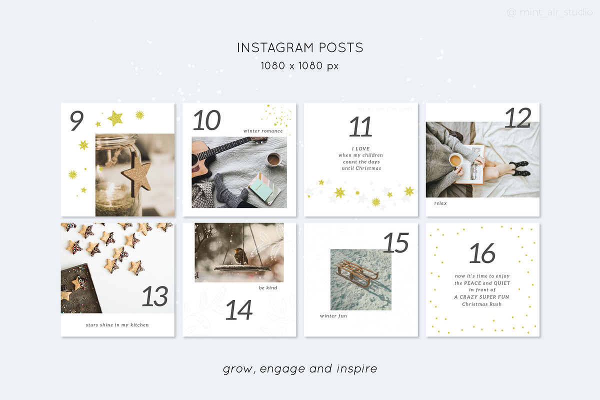 Advent Calendar for Instagram, a Social Media Template by Mint Air Studio (Photo 3 of 8)