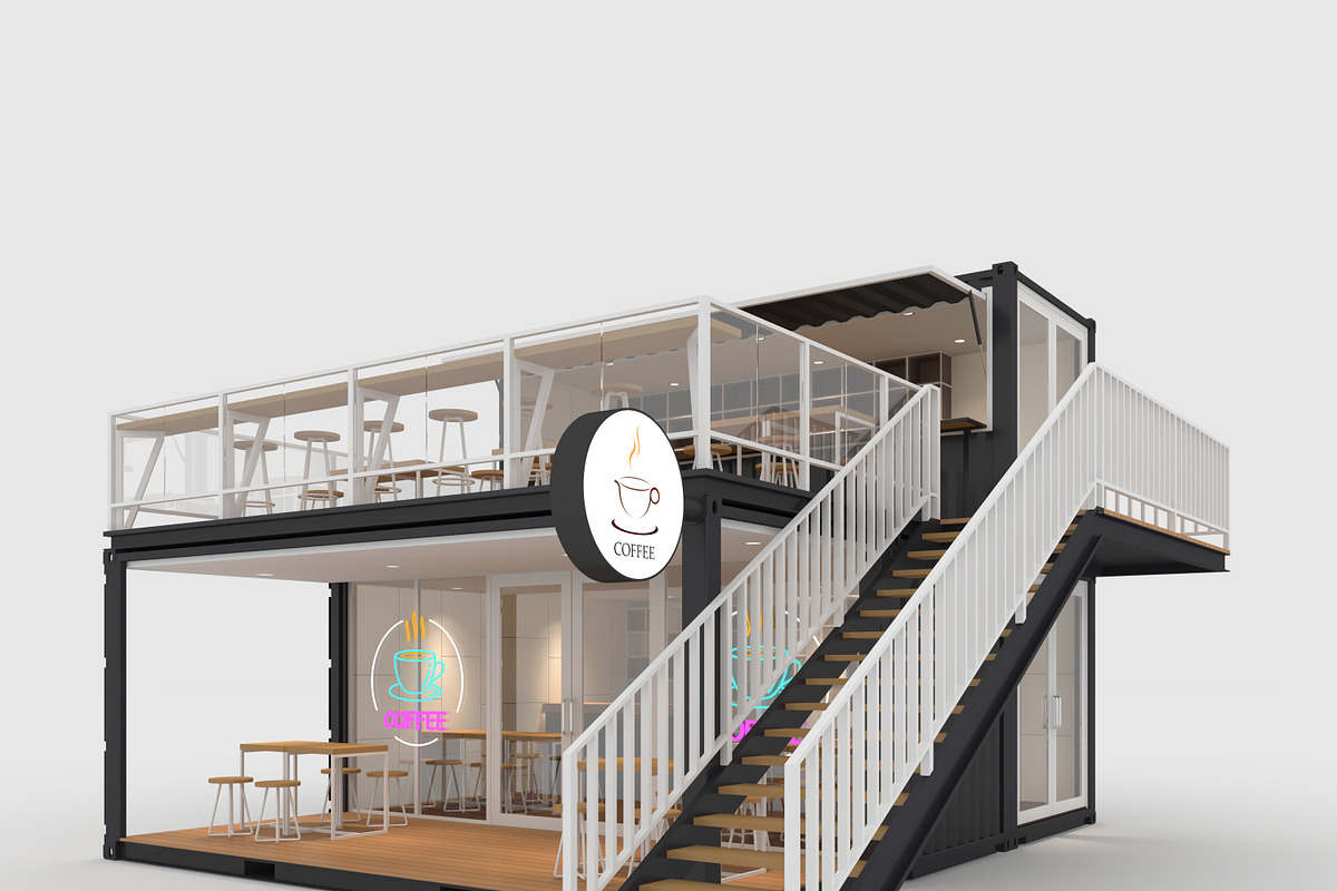 3D Model Container Cafe 7, an Architecture 3D Model by SR 3D Visual (Photo 21 of 24)