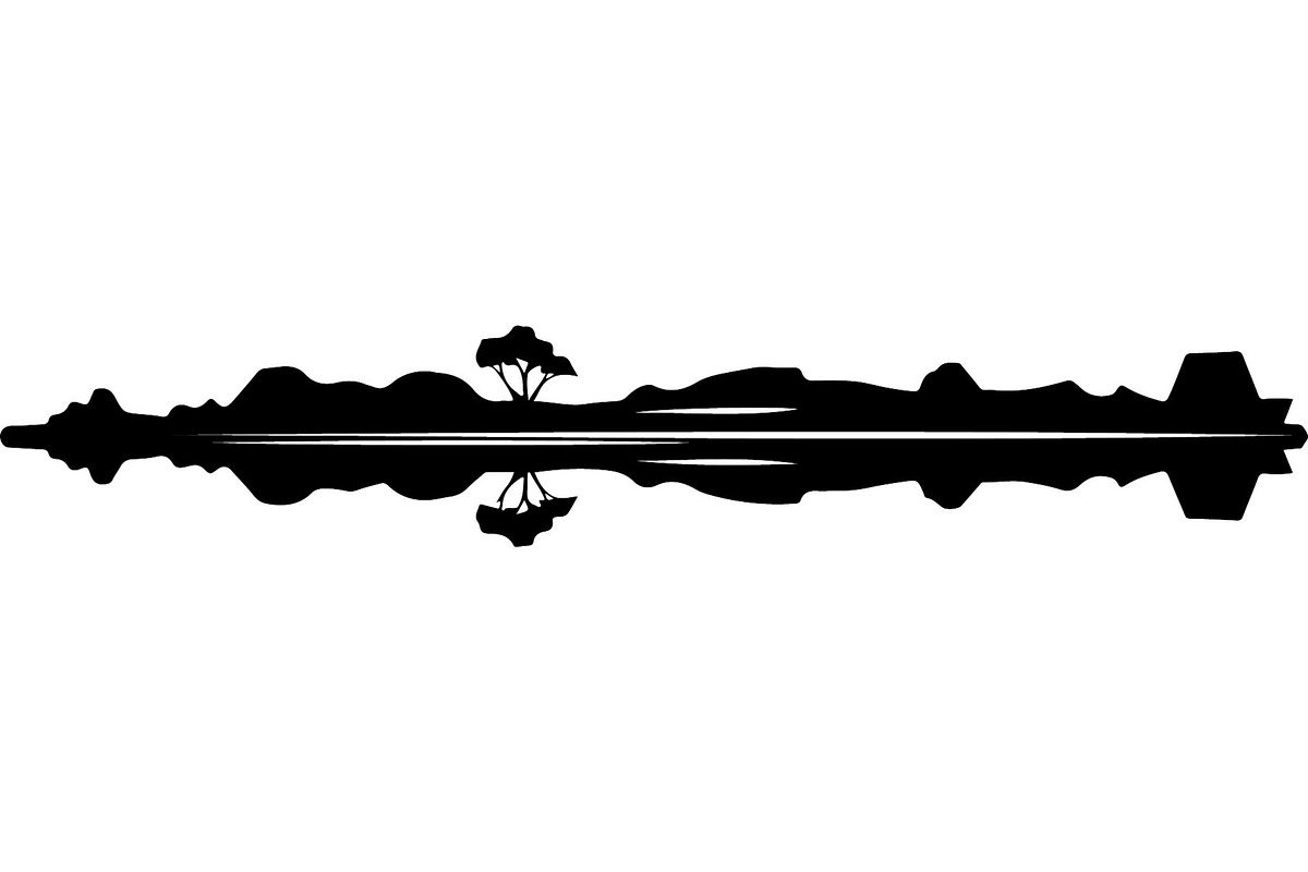 Mirror Landscape Silhouette, an Object Graphic by Designer_Momina (Photo 10 of 20)