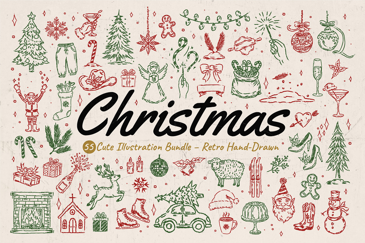 Hand Drawn Whimsical Christmas Icon, an Outline Icon by Baleee (Photo 1 of 7)