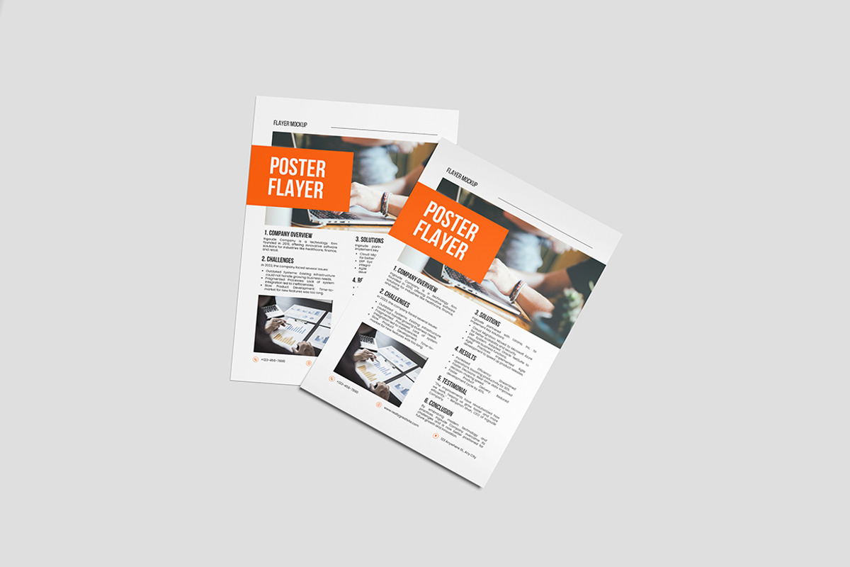 Flyer Mockup, a Books & Magazine Mockup by Pikachudesign (Photo 4 of 5)