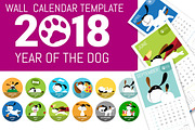 Cute 2018 Dog Wall Calendar Template, a Brochure Template by Pingebat (Thumbnail 1 of 3)