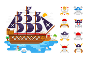 The big set of pirate illustrations, an Illustration by Bezvershenko (Thumbnail 5 of 7)