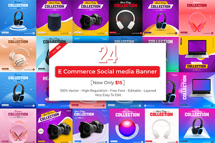 E Commerce Social Media Post Bundle, a Social Media Template by Mondols Graphic