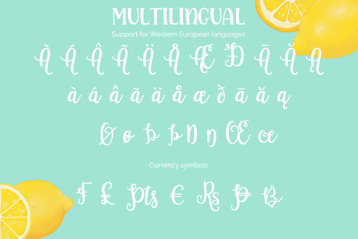 Lemon Squeezy font trio + dingbats!, a Font by Amber Nest Design (Photo 9 of 9)