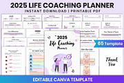 2025 Life Coaching Planner For Canva, a Stationery Template by Shumaya (Thumbnail 1 of 8)