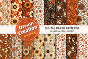 Autumn Floral Digital Paper, a Texture Graphic by Dream Creation (Thumbnail 1 of 7)