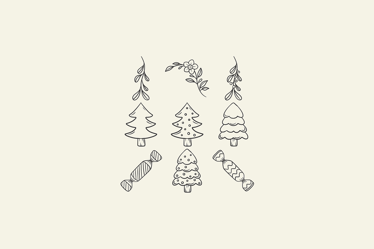 Hand Drawn Christmas Illustrations, an Illustration by HonestiesPrintS (Photo 2 of 7)