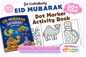 Eid Mubarak Dot Marker Activity Book