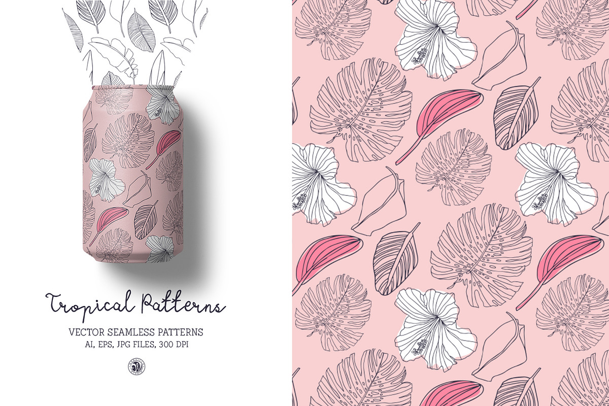 Tropical Patterns, a Pattern Graphic by Bloomart Studio (Photo 1 of 6)
