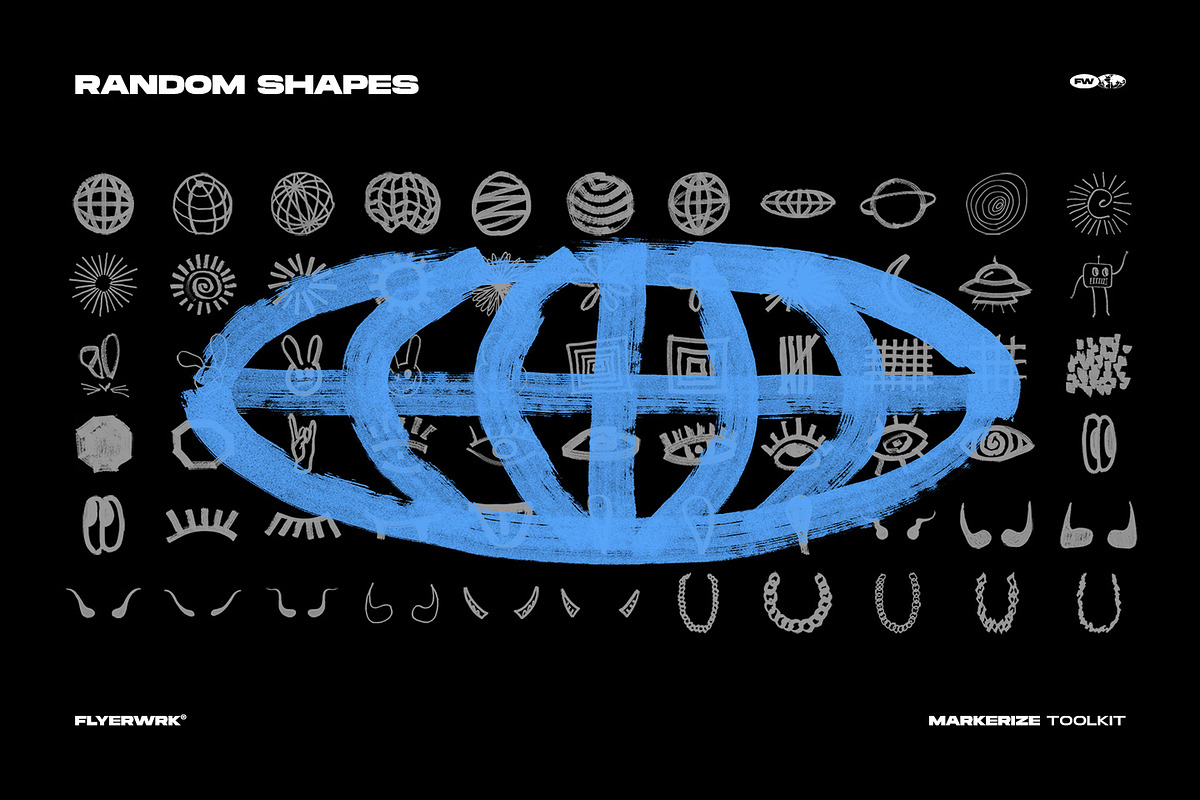 Markerize - 800+ graphics toolkit, an Object Graphic by FLYERWRK (Photo 7 of 22)