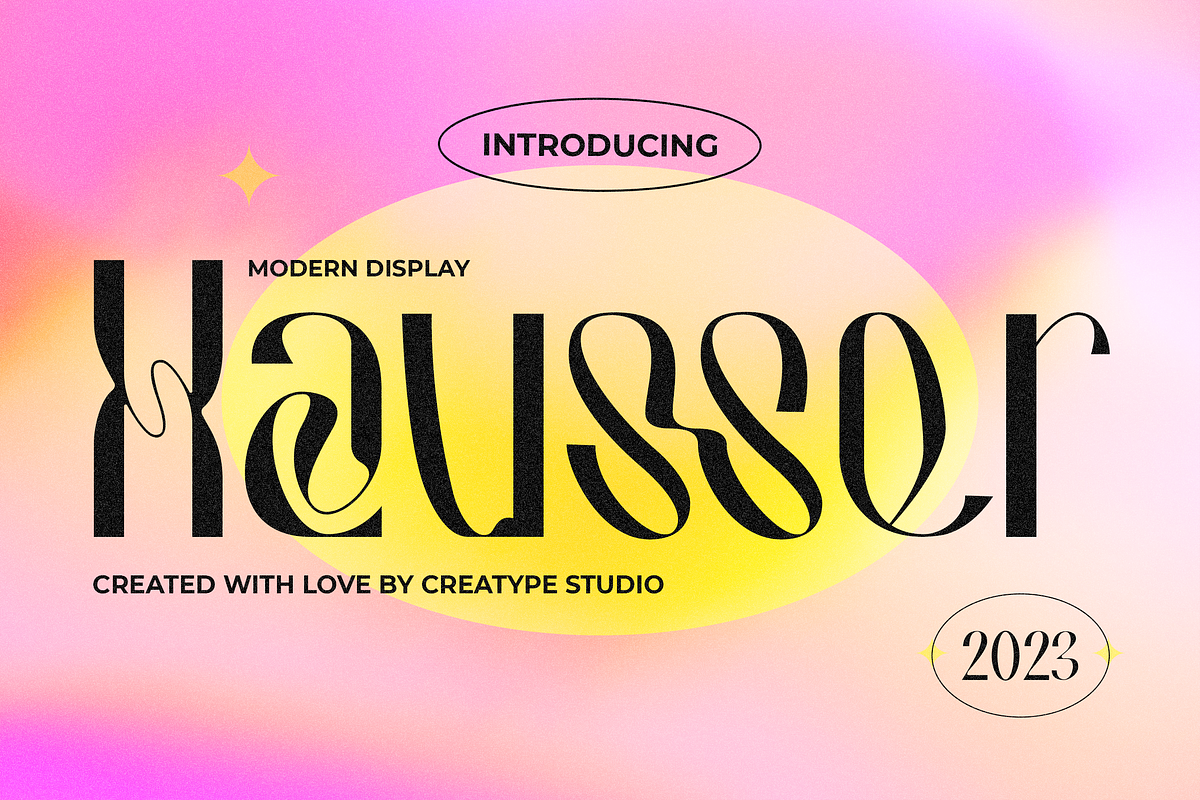 Hausser Modern Display, a Font by Creatype Studio (Photo 1 of 11)