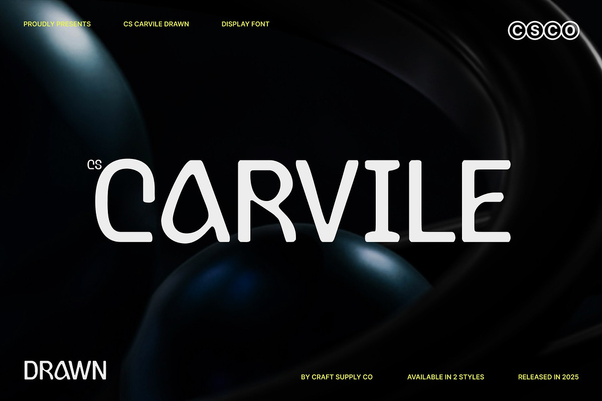 CS Carvile Drawn, a Sans Serif Font by Craft Supply Co. (Photo 1 of 8)