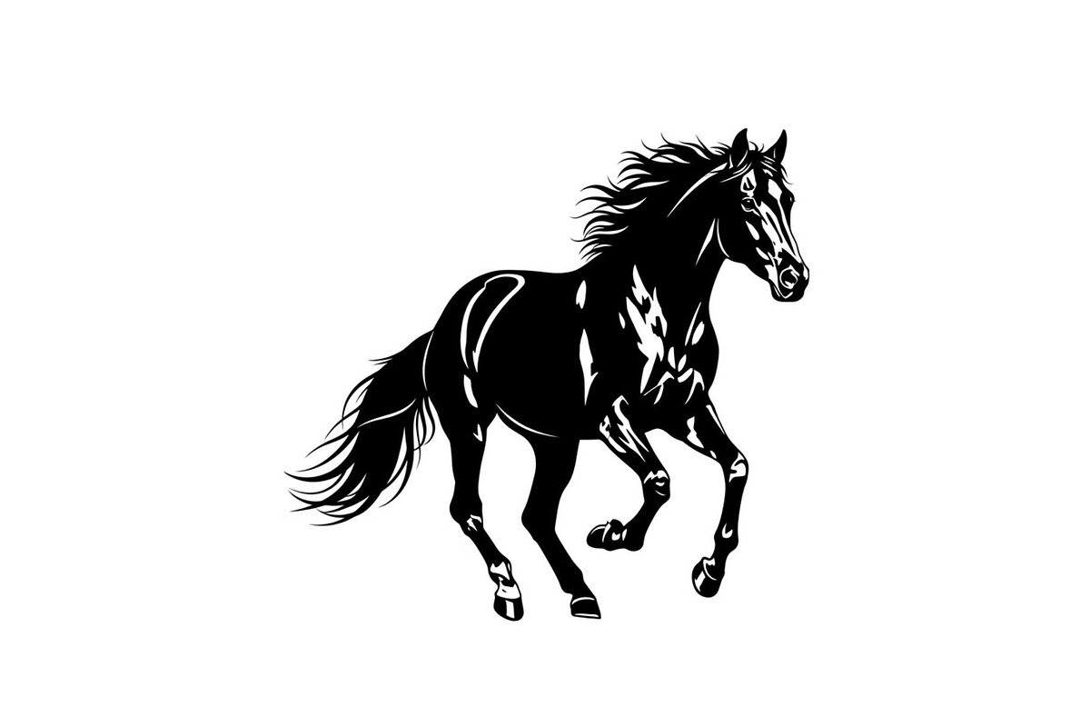 Black Horse Silhouette Bundle, an Illustration by jahid234 (Photo 23 of 31)