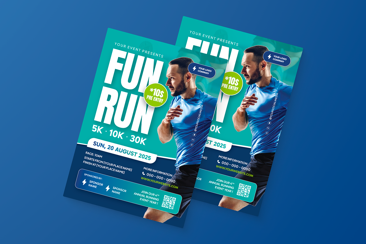 Step Up Challenge Running Flyer, a Flyer Template by MMPixelCraft (Photo 5 of 6)