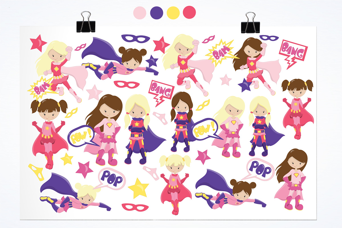 Super Hero illustration pack, an Illustration by PrettyBundles (Photo 2 of 5)