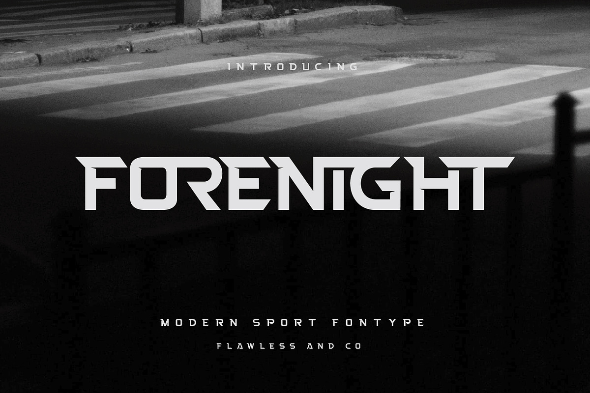 Forenight - Modern Sport Font, a Sans Serif Font by Flawless And Co (Photo 1 of 9)