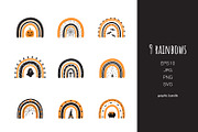 Halloween rainbows clipart, an Object Graphic by KeronnArt (Thumbnail 2 of 4)