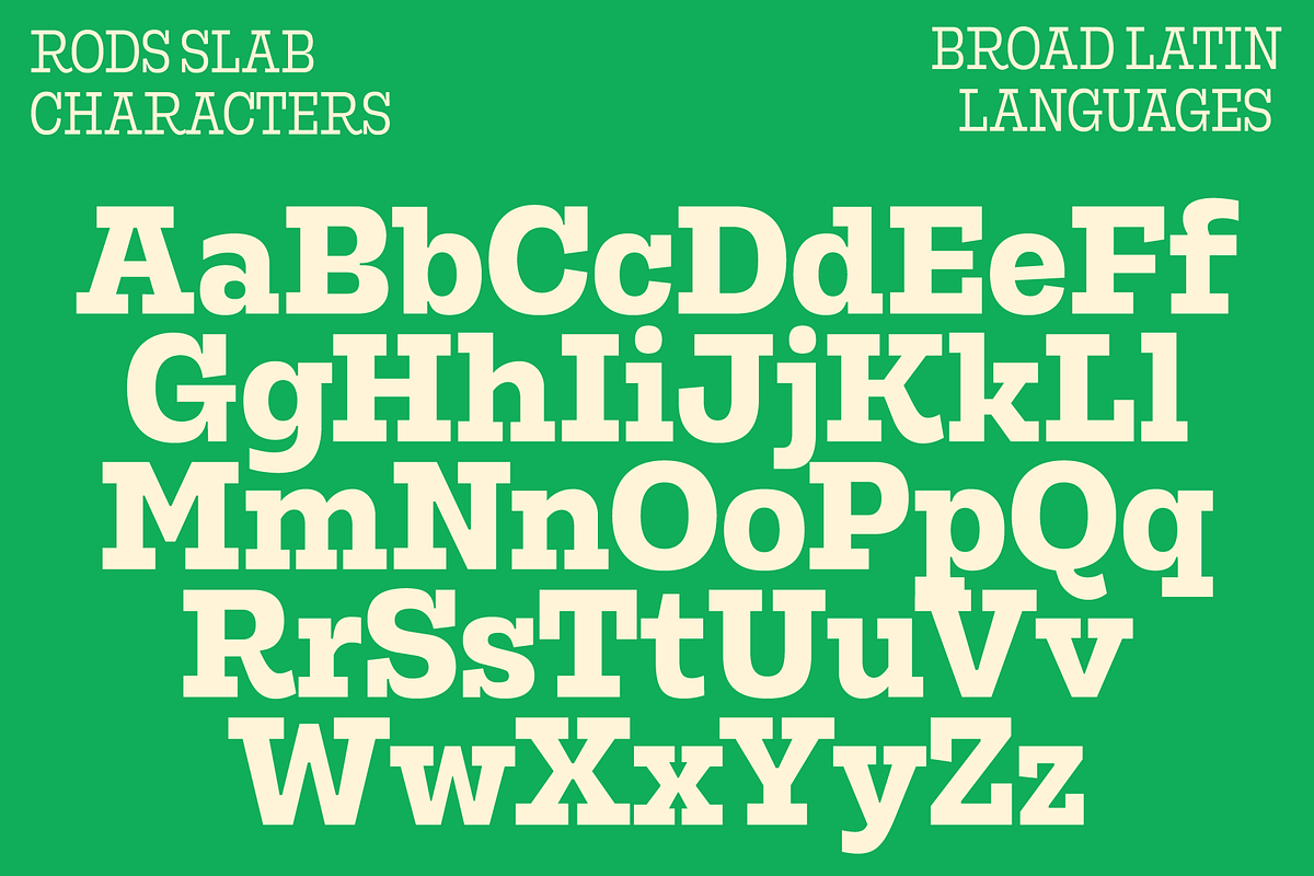 Rods; 72 Styles Slab Serif, a Slab Serif Font by Eko Bimantara (Photo 7 of 17)