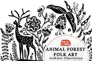 Animal Forest Folk Art