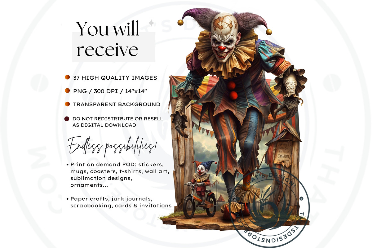 Spooky Halloween Characters Clipart, a Seasonal Illustration by ThatsDesign Art (Photo 2 of 10)