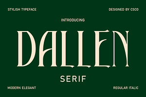 Dallen Serif Font