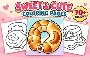 Sweet & Cute Coloring Pages Vol. 3, an Object Illustration by Inkivelle Studio (Thumbnail 1 of 3)