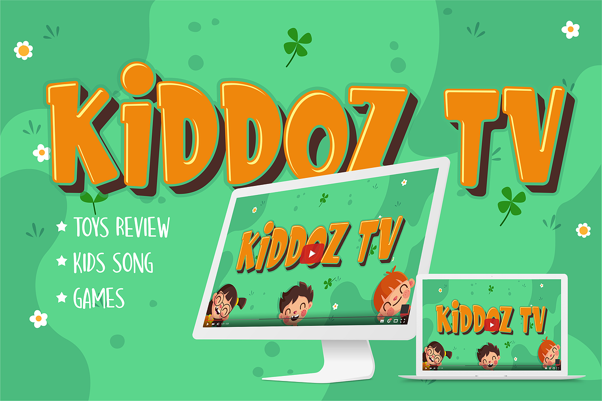 Kids Zone // Layered Font preview 4