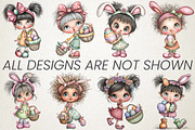 Whimsical Easter Girl Clipart Png, a Person Illustration by RobertsArt (Thumbnail 4 of 6)