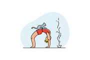 Yoga practice & cat illustration set, a Healthcare Illustration by tetiana.svirska (Thumbnail 7 of 17)