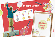 Tennis Academy Watercolor Collection, a Sport Illustration by WatercolorElena (Thumbnail 6 of 13)