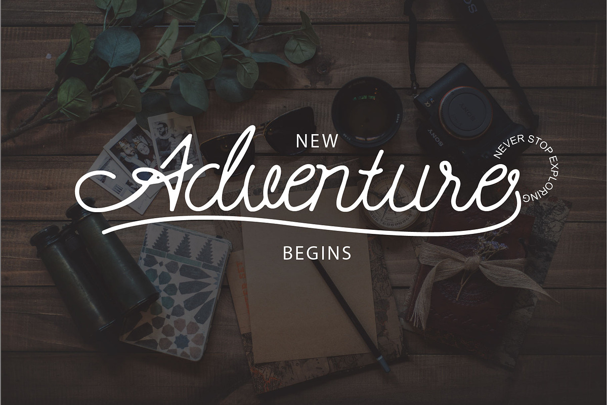 Noodle monoline script font, a Script Font by WAP (Photo 4 of 7)