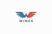 Wings Letter W Logo template, a Branding & Logo Template by yopie (Thumbnail 1 of 3)