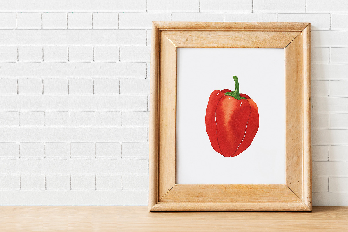 Watercolor peppers, a Food Illustration by Maria's little shop (Photo 3 of 7)