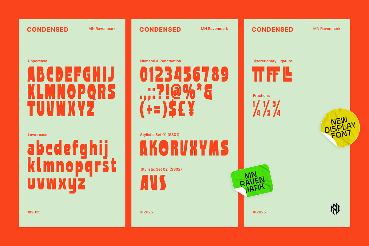 MN Ravenmark - Bold Display Sans, a Sans Serif Font by Mantra Naga (Photo 8 of 18)