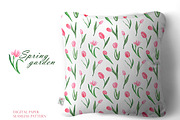 Pink tulips watercolor set. Flowers, an Illustration by SabinaWatercolorArt (Thumbnail 11 of 14)