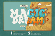 Retro Groovy Text Effects, a Layer Style Add-On by Andrew Skoch Design (Thumbnail 2 of 9)