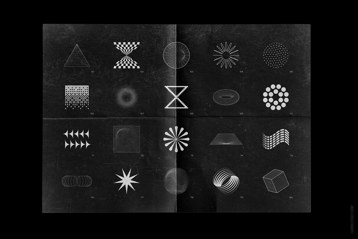 Abstract Shapes: 100 Design Elements, an Object Graphic by Samolevsky (Photo 14 of 21)