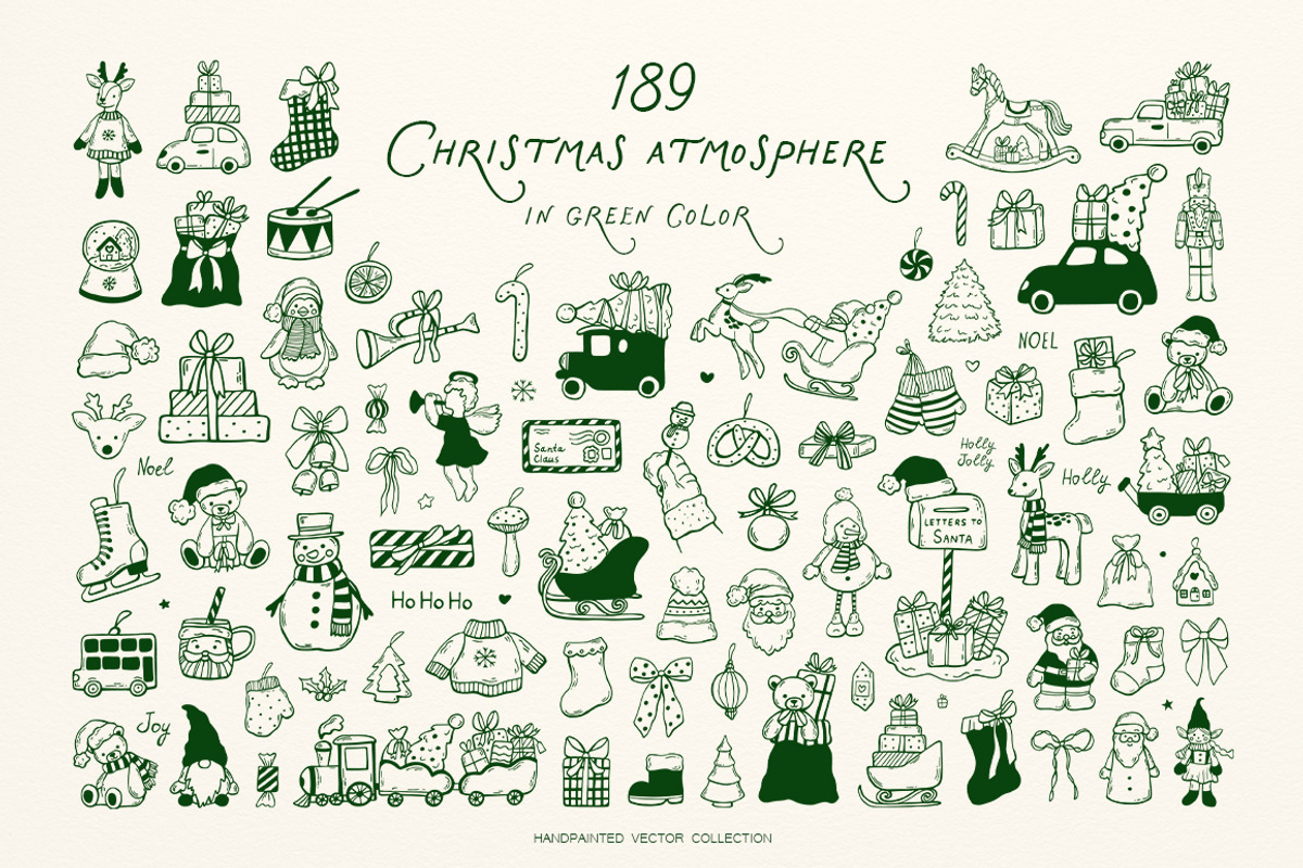 Whimsical Set Cozy Christmas p.2, a Seasonal Illustration by ViktoriyaD (Photo 4 of 25)
