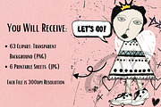 Quirky Cuties: Paper Doll Kit, an Illustration by NiiiNArt (Thumbnail 2 of 6)