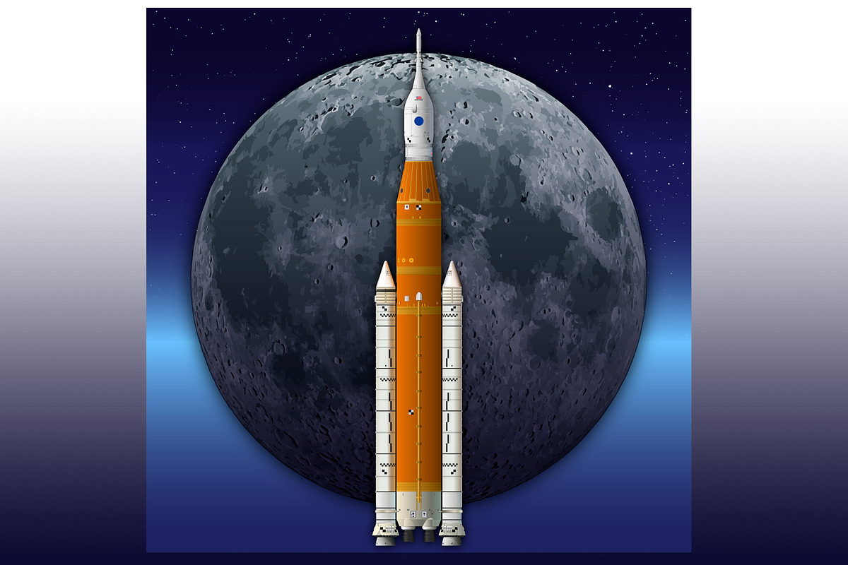 Artemis II moon mission fantasy repr, an Education Illustration by frizio (Photo 1 of 3)